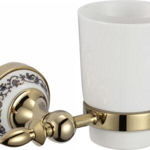 Стакан керамический с настенным держателем Savol S-06858B