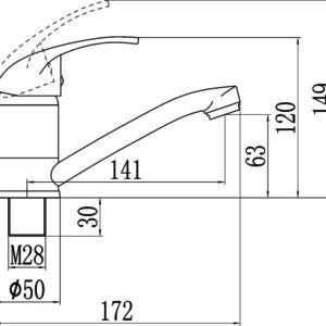 Смеситель для кухонной мойки Fmark FM4503